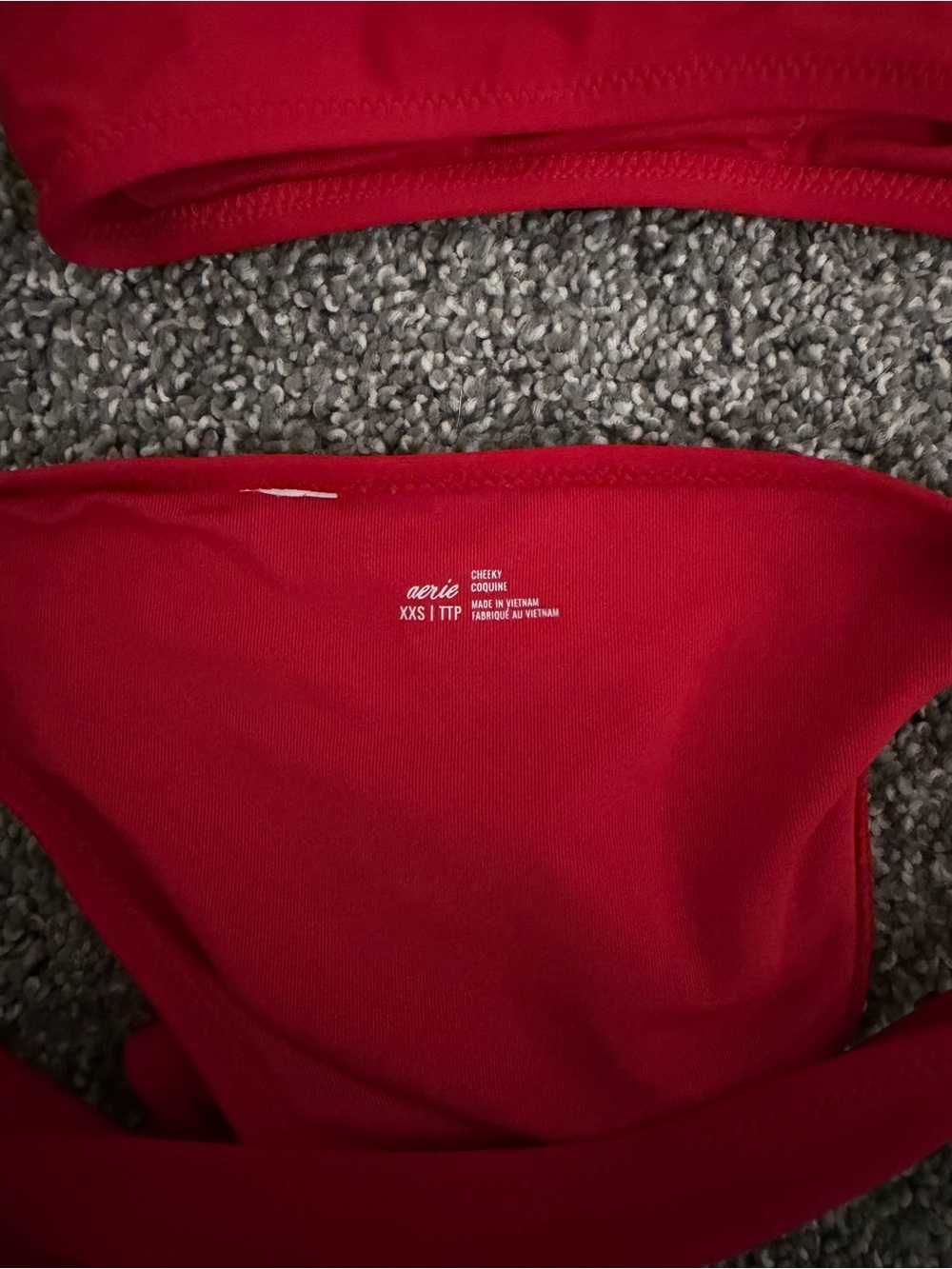 aerie Red Scoop Bikini Set - Picture 3 of 4